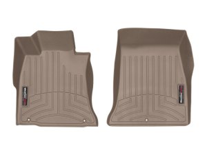 Genesis G70 Floor Mats - Front - WeatherTech - FloorLiner DigitalFit - Tan - `19-`27