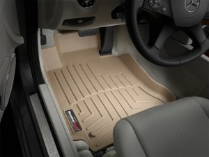 Mercedes-Benz C-Class FloorLiner - Front - WeatherTech - DigitalFit - Tan - `08-`13