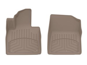 Hyundai Santa Fe Floor Mats - Front - WeatherTech - FloorLiner HP - Tan - `21-`27