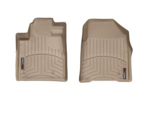 Honda Pilot FloorLiner - Front - WeatherTech - DigitalFit - Tan - `09-`13