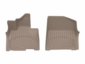 Hyundai Carnival Floor Mat Set - Front - WeatherTech - HP - Tan - `25-`26