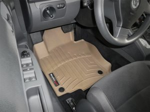 Volkswagen Golf FloorLiner - Front - WeatherTech - DigitalFit - Tan - `06-`09