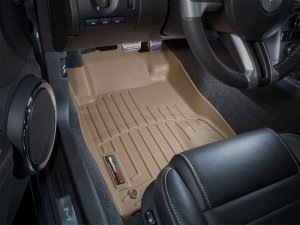 Ford Mustang FloorLiner - Front - WeatherTech - DigitalFit - Tan - `10-`27