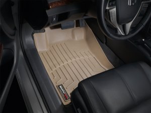 Honda Crosstour FloorLiner - Front - WeatherTech - DigitalFit - Tan - `10-`27