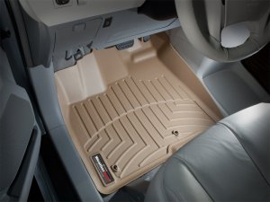 Toyota Sienna FloorLiner - Front - WeatherTech - DigitalFit - Tan - `11-`12
