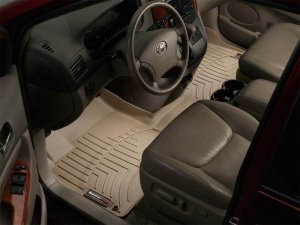 Toyota Sienna FloorLiner - Front - WeatherTech - DigitalFit - Tan - `05-`10