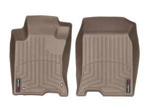 Honda Crosstour FloorLiner - Front - WeatherTech - DigitalFit - Tan - `10-`27