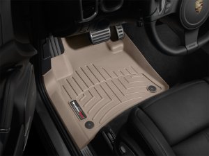 Porsche Cayenne FloorLiner - Front - WeatherTech - DigitalFit - Tan - `11-`27 Porsche Cayenne FloorLiner - Front - WeatherTech - DigitalFit - Tan - `11-`27