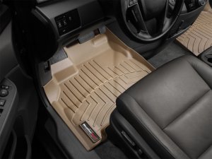 Honda Odyssey FloorLiner - Front - WeatherTech - DigitalFit - Tan - `11-`27
