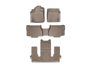 Toyota Sequoia Floor Liner Set - Rear - WeatherTech - DigitalFit - Tan - `12-`27