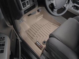 Toyota Tundra FloorLiner - Front - WeatherTech - DigitalFit - Tan - `12-`27