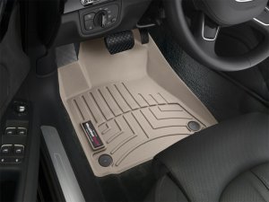 Audi A8 FloorLiner - Front - WeatherTech - DigitalFit - Tan - `11-`27