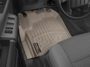 Ford F350 FloorLiner - Front - WeatherTech - DigitalFit - Tan - `12-`27