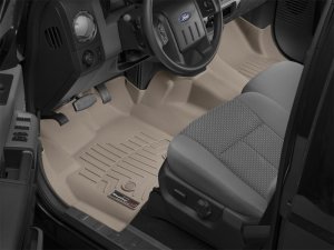 Ford F350 FloorLiner - Front - WeatherTech - FloorLiner DigitalFit - Tan - `12-`13