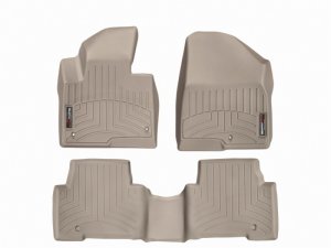 Hyundai Santa Fe FloorLiner - Front - WeatherTech - DigitalFit - Tan - `13-`27