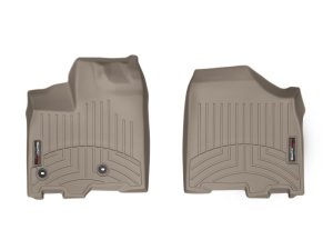 Toyota Sienna FloorLiner - Front - WeatherTech - DigitalFit - Tan - `13-`27