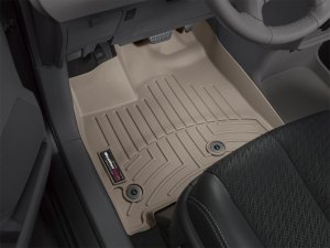 Toyota Sienna FloorLiner - Front - WeatherTech - DigitalFit - Tan - `13-`27