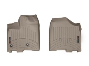 Toyota Sienna FloorLiner - Front - WeatherTech - DigitalFit - Tan - `13-`27