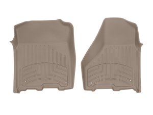 Dodge Ram 1500 Rubber Floor Mats - Front - WeatherTech - FloorLiner HP - Tan - `12-`18