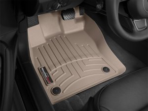 Volkswagen Golf FloorLiner - Front - WeatherTech - DigitalFit - Tan - `15-`27