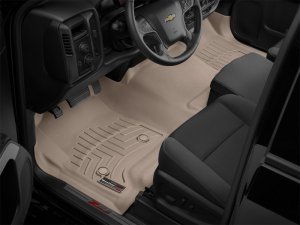 Chevrolet Silverado FloorLiner - Front - WeatherTech - DigitalFit - Tan - `14-`27