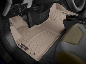 BMW i3 Floor Liners - Front - WeatherTech - FloorLiner DigitalFit, Over The Hump - Tan - `13-`27