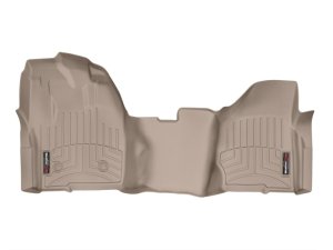 Ford F350 FloorLiner - Front - WeatherTech - DigitalFit, Over-The-Hump - Tan - `12-`27