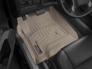 GMC Sierra FloorLiner - Front - WeatherTech - DigitalFit - Tan - `14-`27