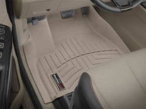 Kia Sedona FloorLiner - Front - WeatherTech - DigitalFit - Tan - `15-`27