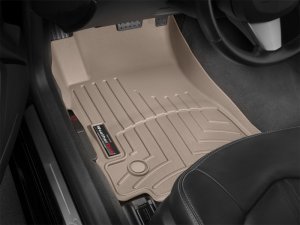 Cadillac CTS Coupe FloorLiner - Front - WeatherTech - DigitalFit - Tan - `11-`14 Cadillac CTS Coupe FloorLiner - Front - WeatherTech - DigitalFit - Tan - `11-`14