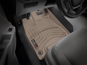 Honda Pilot FloorLiner - Front - WeatherTech - DigitalFit - Tan - `16-`27