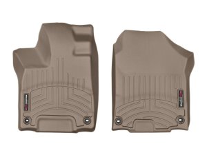 Honda Pilot FloorLiner - Front - WeatherTech - DigitalFit - Tan - `16-`27