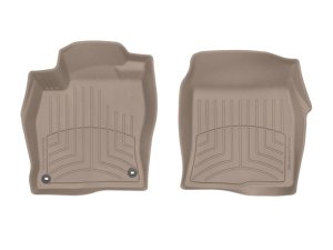 Honda Civic Floor Mats - Front - WeatherTech - FloorLiner HP - Tan - `17-`27