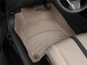 Honda Civic Floor Mats - Front - WeatherTech - FloorLiner HP - Tan - `17-`27