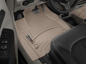 Chrysler Pacifica FloorLiner - Front - WeatherTech - DigitalFit - Tan - `17-`27