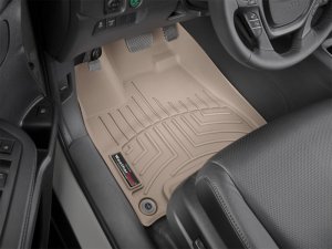 Honda Ridgeline FloorLiner - Front - WeatherTech - DigitalFit - Tan - `17-`27