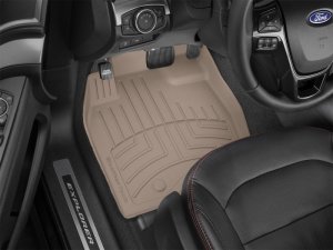 Ford Explorer Floor Mats - Front - WeatherTech - FloorLiner HP - Tan - `17-`27