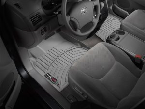 Toyota Sienna FloorLiner - Front - WeatherTech - FloorLiner DigitalFit - Grey - `04-`10