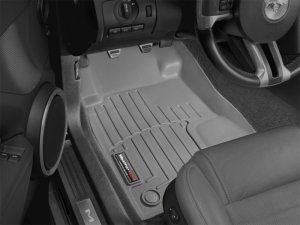 Ford Mustang FloorLiner - Front - WeatherTech - DigitalFit - Grey - `11-`27