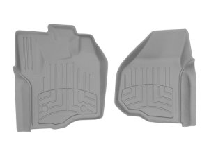 Ford F-250 Floor Mat Set - Front - WeatherTech - FloorLiner HP - Grey - `12-`27