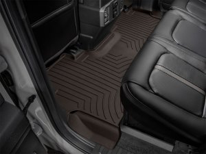 Ford F-450 Floor Mat Set - Front - WeatherTech - FloorLiner HP - Cocoa - `17-`27