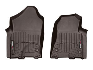 Dodge Ram Floor Mat Set - Front - WeatherTech - FloorLiner DigitalFit - Cocoa - `19-`27