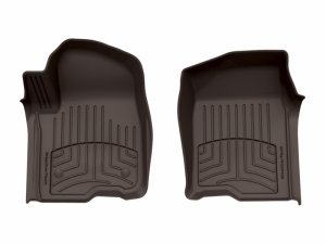 GMC Sierra Denali 1500 Floor Mats - Front - WeatherTech - FloorLiner HP - Cocoa - `19-`27