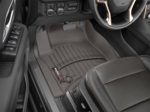 GMC Yukon Denali FloorLiner - Front - WeatherTech - DigitalFit - Cocoa - `21-`27