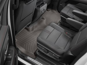 GMC Yukon Denali Floor Mats - Rear - WeatherTech - FloorLiner DigitalFit - Cocoa - `21-`27