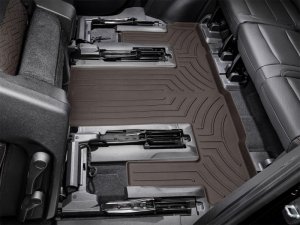 GMC Yukon Denali Floor Mat - Rear - WeatherTech - FloorLiner HP - Cocoa - `21-`27