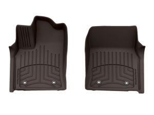 Toyota Tundra Crewmax Floor Mat Set - Front - WeatherTech - FloorLiner HP - Cocoa - `22-`27