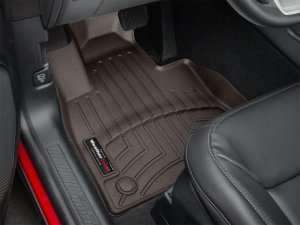 Ford Explorer Floor Mats - Front - WeatherTech - FloorLiner™ DigitalFit® - Cocoa - `22-`27