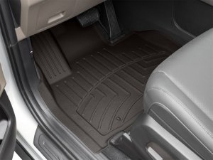 Hyundai Carnival Hybrid Floor Mat Set - Front - WeatherTech - FloorLiner HP - Cocoa - `25-`26