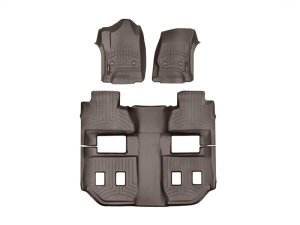 Dodge Durango FloorLiner - Front + Rear - WeatherTech - DigitalFit - Cocoa - `11-`27